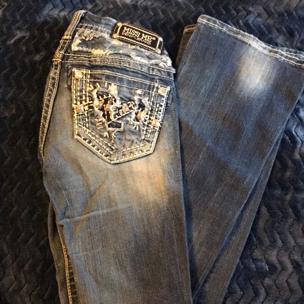 Bootcut Studded Miss Me Jeans